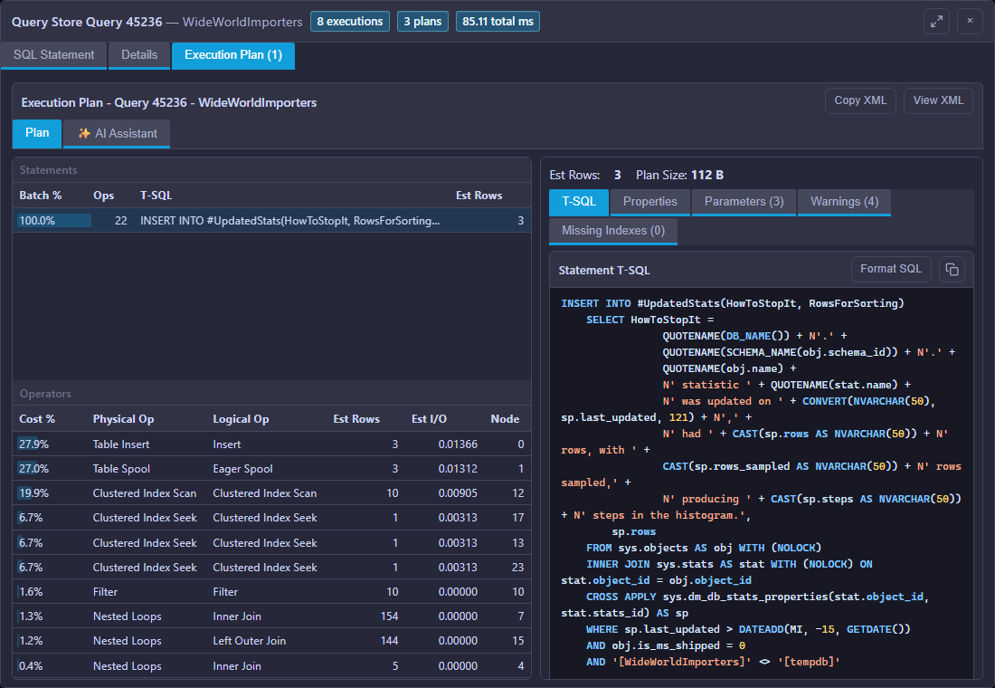 Mini DBA execution plans overview screenshot placeholder